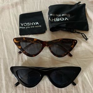 2 cat eye sunglasses
